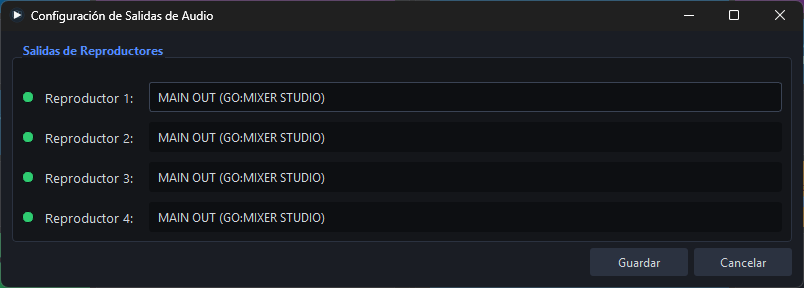 Configuración de Audio